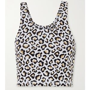 THE UPSIDE Cropped Leopard Jacquard Knit Tank sz XS